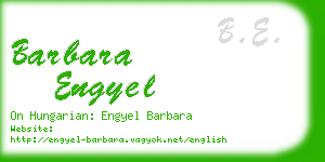 barbara engyel business card